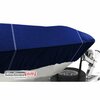 Eevelle Boat Cover BASS BOAT Wide, Outboard Fits 26ft 6in L up to 120in W Navy SBWBB26120B-MBL